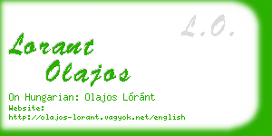 lorant olajos business card