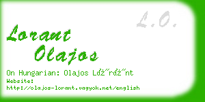 lorant olajos business card